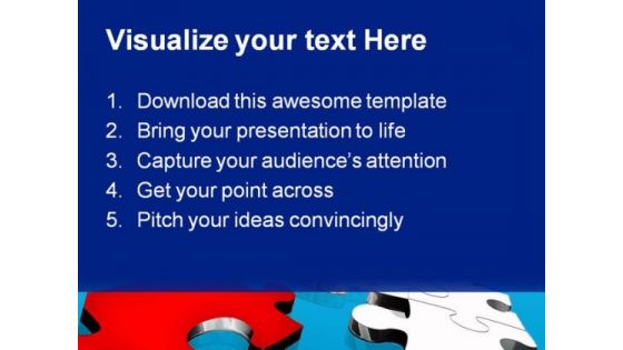 Red Puzzle Solution Business PowerPoint Themes And PowerPoint Slides 0711
