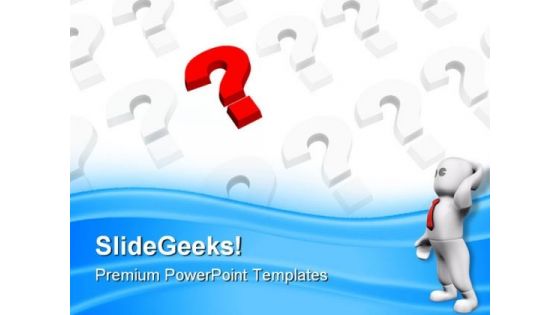 Red Question Mark Business PowerPoint Templates And PowerPoint Backgrounds 0511
