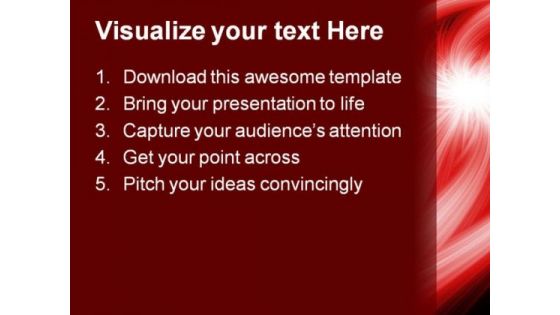 Red Rays Abstract PowerPoint Templates And PowerPoint Backgrounds 0711