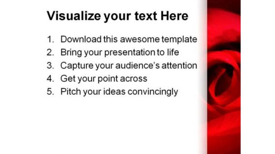 Red Rose Beauty PowerPoint Backgrounds And Templates 0111