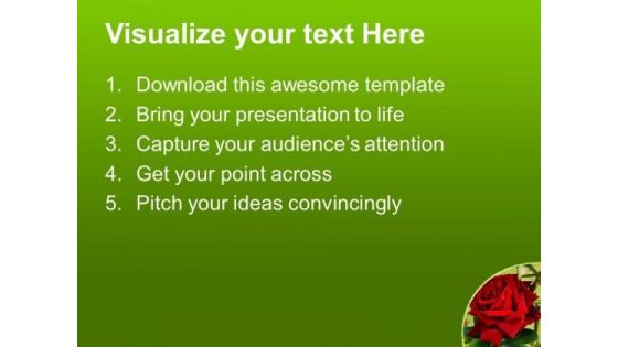 Red Rose With Background PowerPoint Templates Ppt Backgrounds For Slides 0613