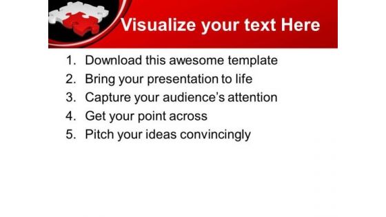 Red Solution Jigsaw Puzzle Piece PowerPoint Templates And PowerPoint Themes 0812