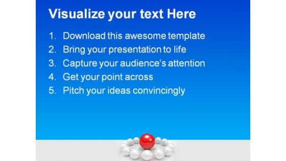 Red Sphere Leadership PowerPoint Templates And PowerPoint Backgrounds 0811