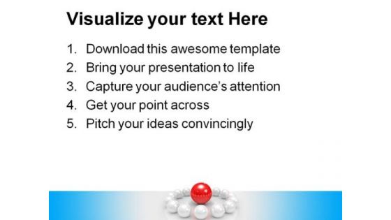 Red Sphere Leadership PowerPoint Themes And PowerPoint Slides 0811