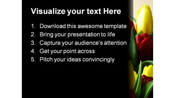Red Yellow Tulips Beauty PowerPoint Templates And PowerPoint Backgrounds 0311