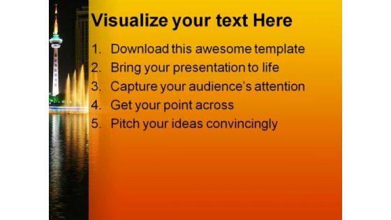 Reflection On Nantong Beauty PowerPoint Themes And PowerPoint Slides 0211