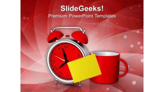 Refreshing Time With Cup Of Coffee PowerPoint Templates Ppt Backgrounds For Slides 0413