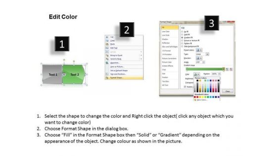 Regular Demonstration Of Puzzles 2 Stages Flow Diagram Slides PowerPoint Templates