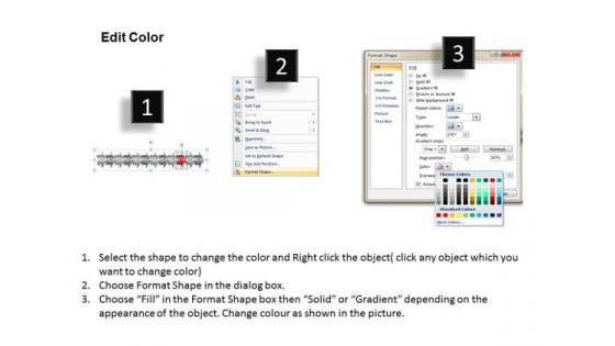 Regular Demonstration Using Horizontal Arrows 12 Stages Flowchart For Process PowerPoint Templates