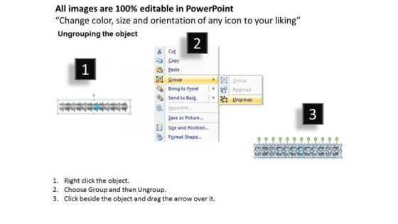 Regular Demonstration Using Horizontal Arrows 12 Stages Free Flow Chart Maker PowerPoint Templates