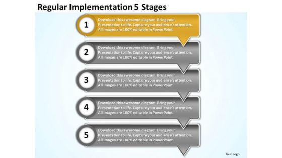 Regular Implementation 5 Stages Flow Chart Free PowerPoint Templates Regular Implementation 5 Stages Flow Chart Free PowerPoint Templates