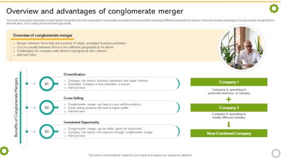 Related And Unrelated Overview And Advantages Of Conglomerate Merger Strategy SS V