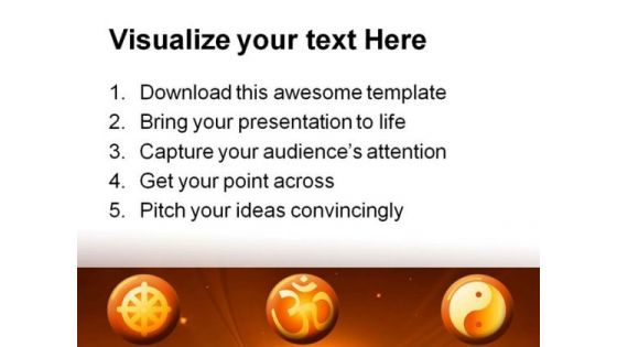 Religious Symbols Religion PowerPoint Template 0610