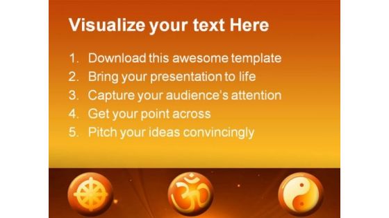 Religious Symbols Religion PowerPoint Template 0610