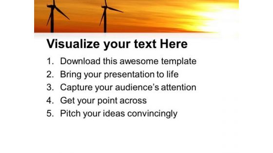 Renewable Windmills Environment PowerPoint Templates Ppt Backgrounds For Slides 0213