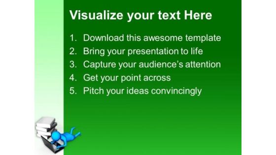Replace Books With Online Study Material PowerPoint Templates Ppt Backgrounds For Slides 0713