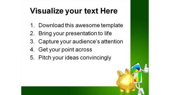 Report With Gold Pig Business PowerPoint Themes And PowerPoint Slides 0511