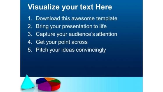 Representation Of Pie Chart Market Growth PowerPoint Templates Ppt Backgrounds For Slides 0413