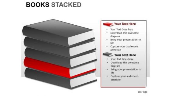 Research Books Stacked PowerPoint Slides And Ppt Diagram Templates