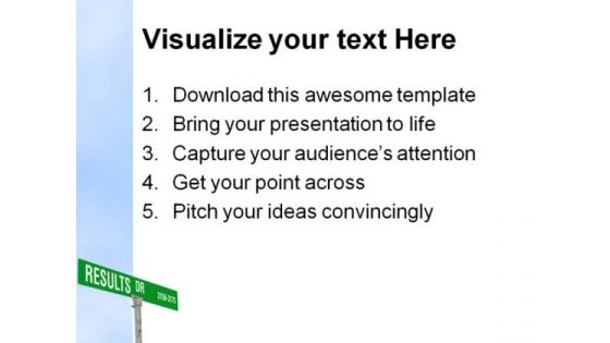 Results Themed Street Symbol PowerPoint Themes And PowerPoint Slides 0911