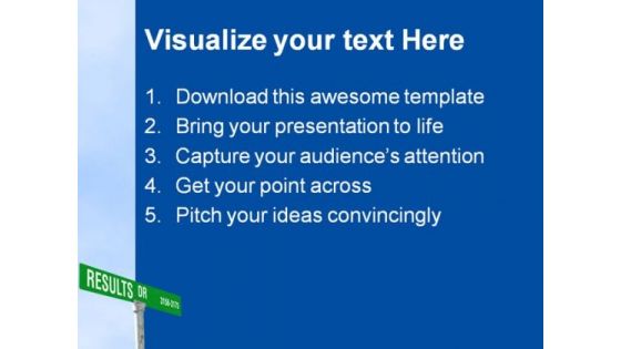 Results Themed Street Symbol PowerPoint Themes And PowerPoint Slides 0911