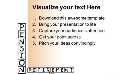 Retirement Fund Finance PowerPoint Themes And PowerPoint Slides 0811