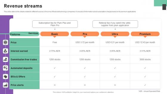 Revenue Streams Financial Management Software Capital Raising Deck Portrait Pdf
