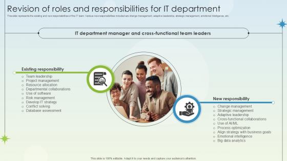 Revision Of Roles And Responsibilities For It Department Business Growth Ppt Powerpoint