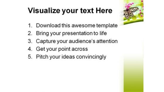 Rice Paper Butterfly Beauty PowerPoint Themes And PowerPoint Slides 0211