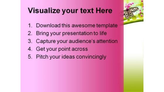 Rice Paper Butterfly Beauty PowerPoint Themes And PowerPoint Slides 0211