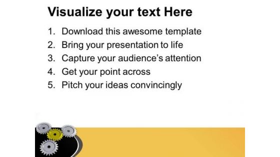 Right Gear Is Base Of Process PowerPoint Templates Ppt Backgrounds For Slides 0713
