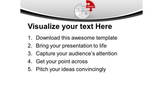 Right Solution To Solve Problem PowerPoint Templates Ppt Backgrounds For Slides 0313