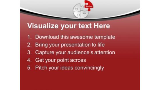 Right Solution To Solve Problem PowerPoint Templates Ppt Backgrounds For Slides 0313