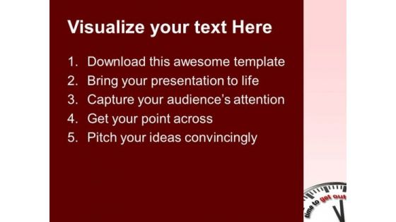Right Time For Going Out PowerPoint Templates Ppt Backgrounds For Slides 0413