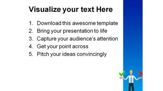 Right Wrong Finance PowerPoint Template 0810