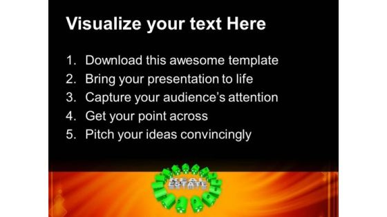Ring Of Houses Real Estate PowerPoint Templates Ppt Background For Slides 1112