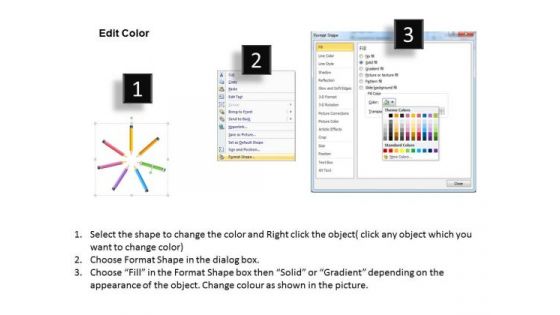 Ring Of Pencils Circular Flow Motion Detailed Business Plan PowerPoint Templates