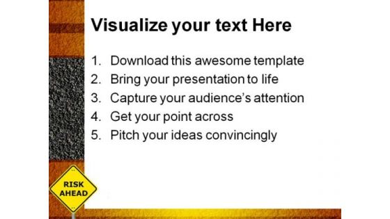 Risk Ahead Symbol PowerPoint Themes And PowerPoint Slides 0911