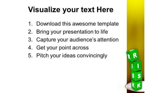 Risk Cubes Business Concept PowerPoint Templates Ppt Backgrounds For Slides 0213