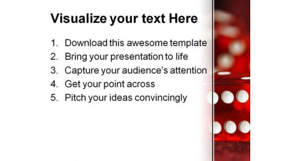 Risk Dices Business PowerPoint Template 0610