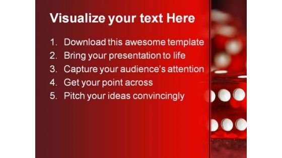 Risk Dices Business PowerPoint Template 0610