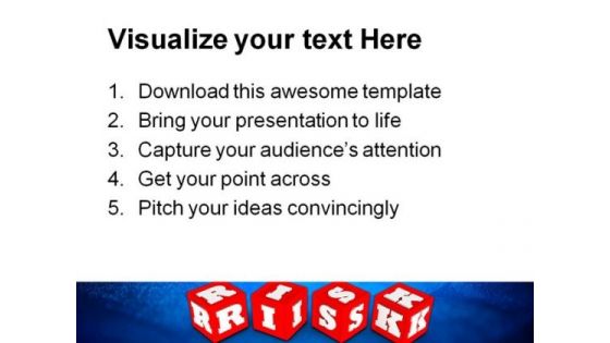 Risk Dices Business PowerPoint Template 0910