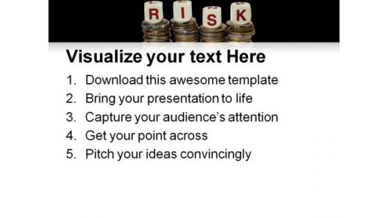 Risk Money Finance PowerPoint Template 0610
