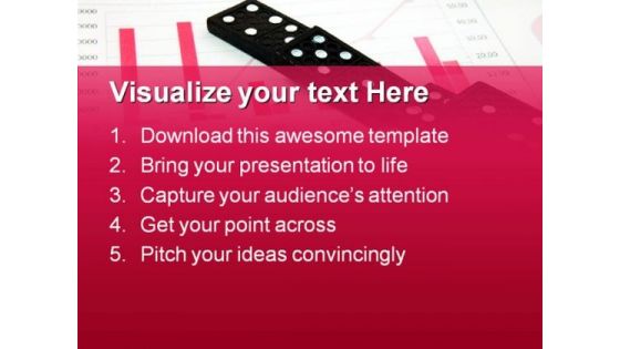 Risky Domino Financial Business PowerPoint Templates And PowerPoint Backgrounds 0211