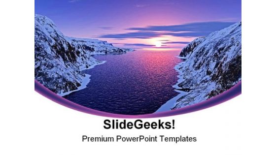 River Beauty Nature PowerPoint Template 1110