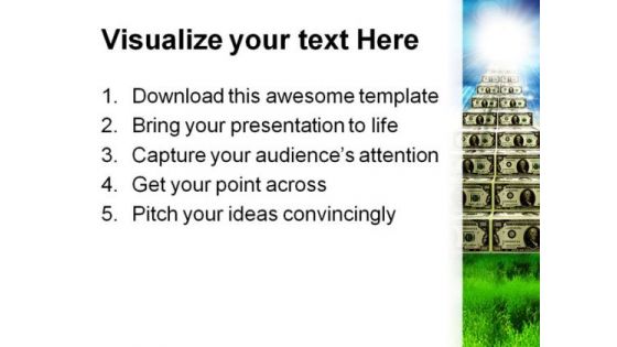 Road From Bank Notes Money PowerPoint Themes And PowerPoint Slides 0211
