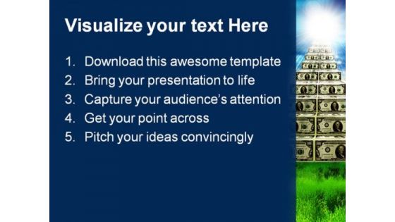 Road From Bank Notes Money PowerPoint Themes And PowerPoint Slides 0211