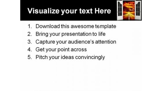 Road Of Success Business PowerPoint Themes And PowerPoint Slides 0511