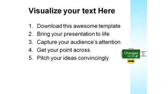 Road Sign Change Symbol PowerPoint Themes And PowerPoint Slides 0711