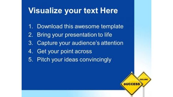 Road Sign Success PowerPoint Templates And PowerPoint Themes 0612